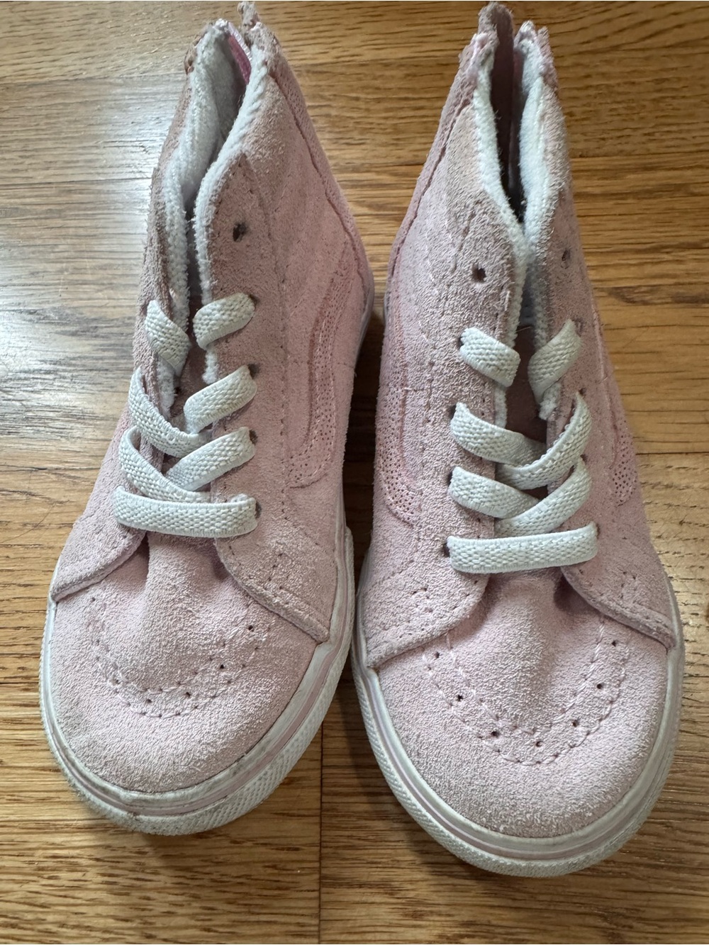 Vans Kids Pink Suede High-Top Sneakers